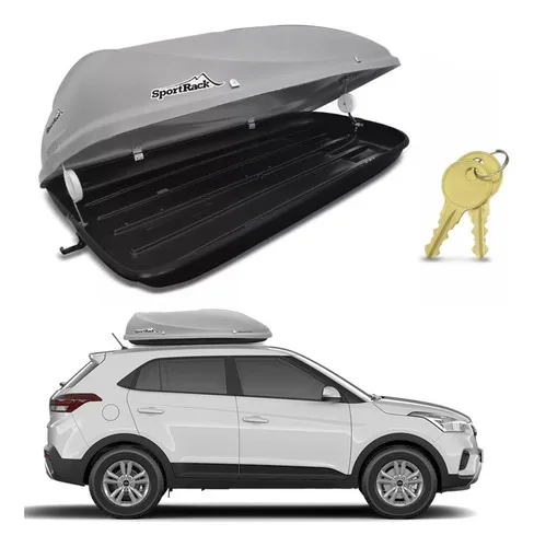 Bagageiro Bau Maleiro Teto Thule Jetbag Cinza Tiggo Troller