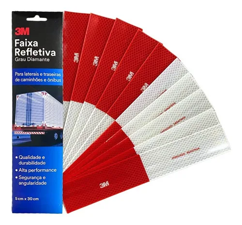 Kit 10 Faixas Refletivas Lateral 3m Original Frete Gratis