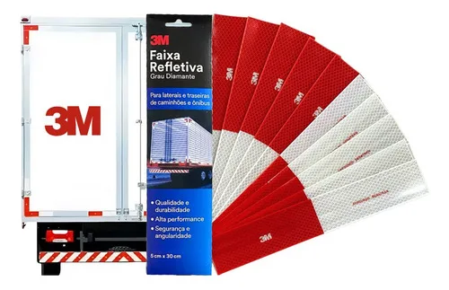 Imagem do produto Kit 10 Faixas Refletivas Lateral 3m Original Frete Gratis