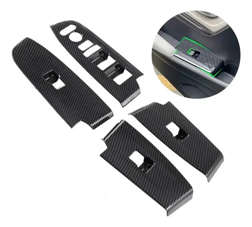 Kit Aplique Comando Botão Vidro Hr-v Hrv 2022 À 2025 Carbono