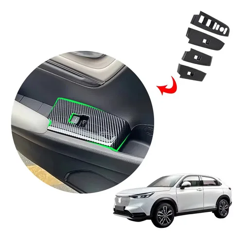 Imagem do produto Kit Aplique Comando Botão Vidro Hr-v Hrv 2022 À 2025 Carbono