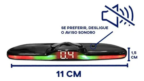Imagem do produto Sensor De Ré E Estacionamento Kx3 Prata Digital