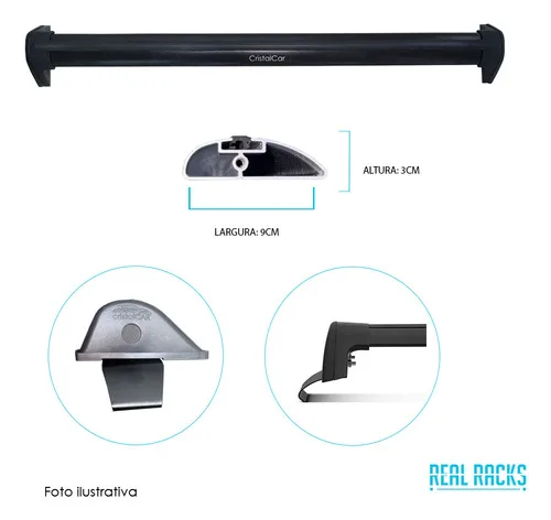 Imagem do produto Rack De Teto Honda Fit 4pt 2003 Até 2014