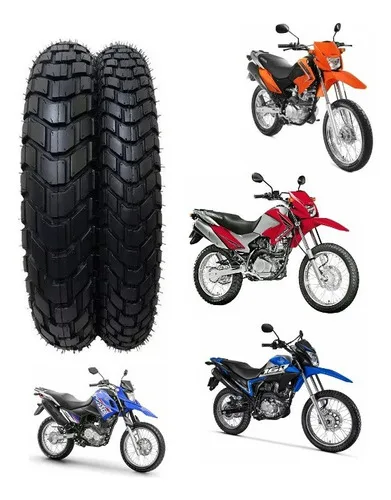 Par Pneu Moto Bros Xre Crosser Medidas 110/90-17 + 90/90-19