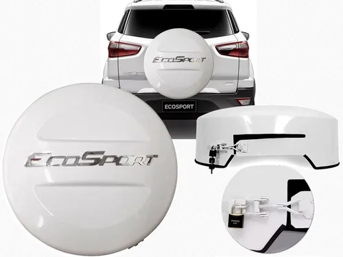 Capa De Estepe Rigida Ecosport Branco Artico Orig. Cadeado