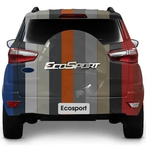 Imagem do produto Capa De Estepe Rigida Ecosport Branco Artico Orig. Cadeado