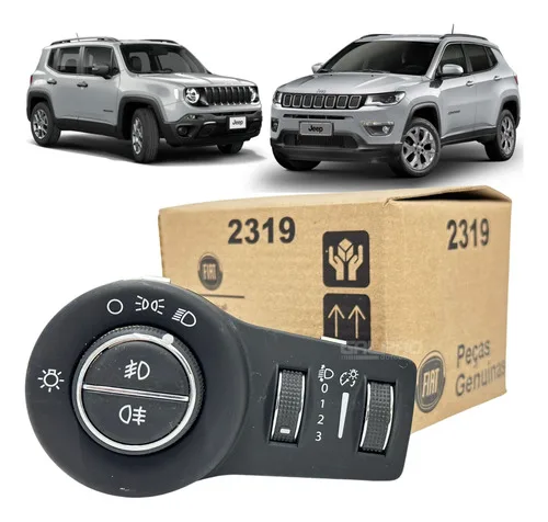 Imagem do produto Botão Chave Luz Farol Milha Compass Renegade 2016 A 2024
