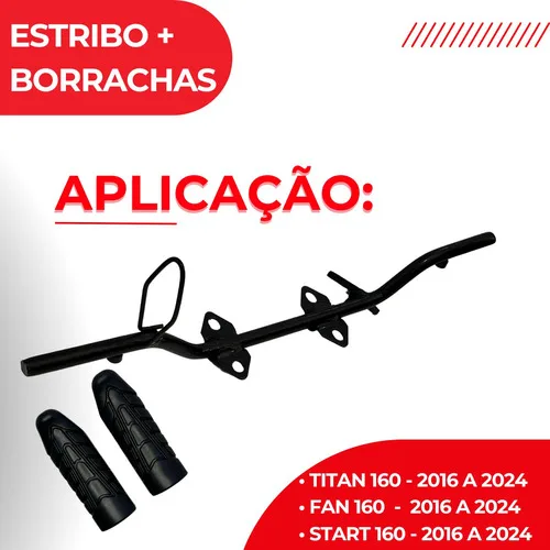 Imagem do produto Pedaleira Estribo+borrachas Fan Start Titan160 2016 A 2024