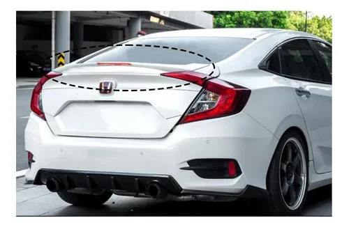 Imagem do produto Aerofólio Honda Civic G10 2017 18 19 20 21 22 Para Pintar