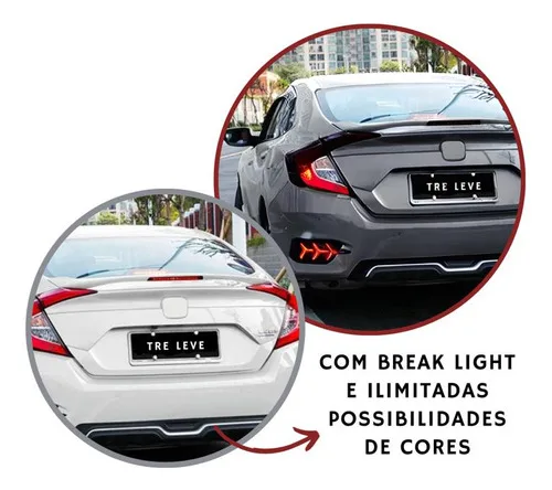 Imagem do produto Aerofólio Honda Civic G10 2017-2022 P/pintar Flexone Sport