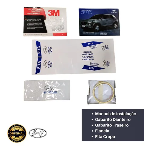Imagem do produto Kit Frisos Lateral Creta Cinza Shadow Original