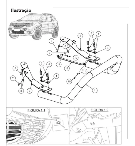 Imagem do produto Quebra Mato Cromado Renault Duster / Oroch 2020 A 2023 2024