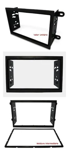Imagem do produto Moldura Expex 2 Din Onix Cobalt Prisma Preta Epx 101