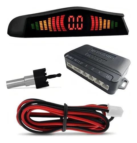 Imagem do produto Sensor Estacionamento 4 Pontos Preto Brilho Display Led