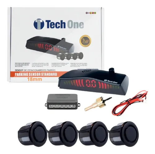 Imagem do produto Sensor Estacionamento 4 Pontos Preto Brilho Display Led