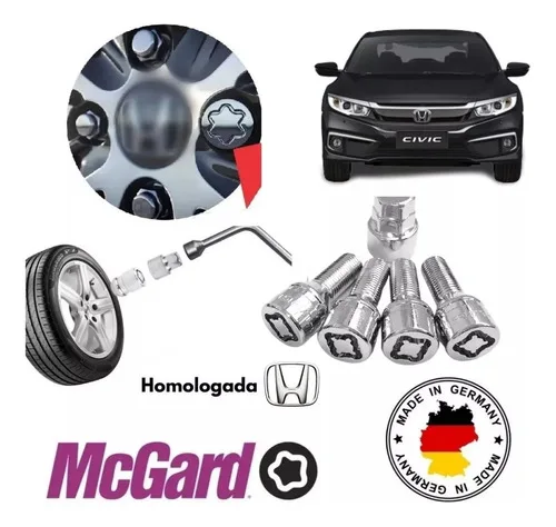 Imagem do produto Parafuso Antifurto Trava Porca Roda Original Honda Civic Hrv