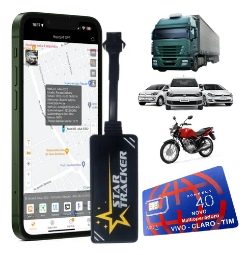 Rastreador Veicular Gps Com Chip E Aplicativo Em Tempo Real!