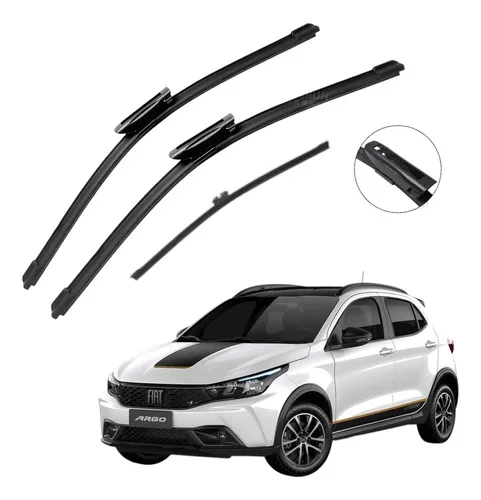 Imagem do produto Kit Palheta Limpador Parabrisa Silicone Argo 2017 À 2024