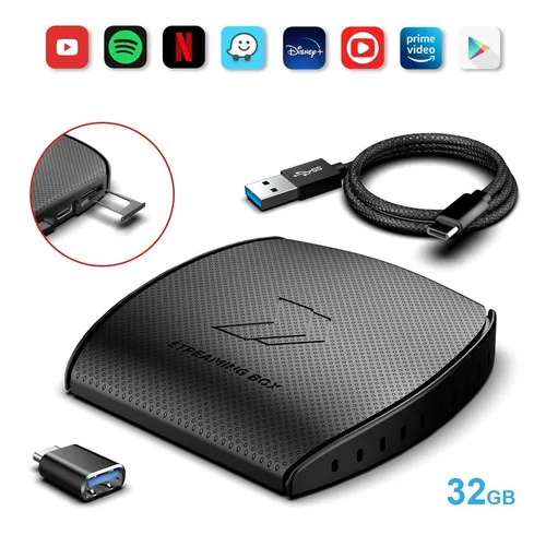 Imagem do produto Faaftech Streaming Box S Soft 2gb Ram 32gb Armazenamento Interface Desbloqueio Usb Central Apps Android Sistema Carplay Multimídia 4g Wifi Preto