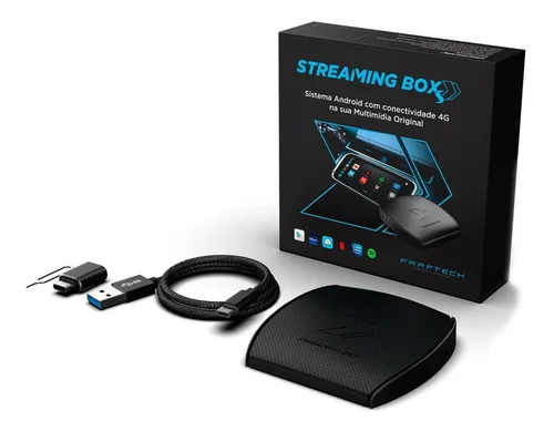 Imagem do produto Faaftech Streaming Box S Soft 2gb Ram 32gb Armazenamento Interface Desbloqueio Usb Central Apps Android Sistema Carplay Multimídia 4g Wifi Preto