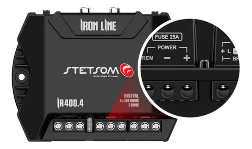 Imagem do produto Modulo De Potencia Iron Line 400.4 Rms 2ohms 4 Canais Stetsom Cor Preto