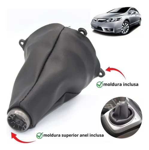 Imagem do produto Manopla Coifa Capa Freio De Mão Honda New Civic 2008 2009
