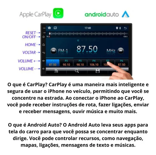 Imagem do produto Multimídia Android Up 14 15 16 17 Carplay Mold Sensor 8p