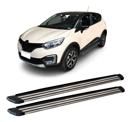 Estribo Captur 2017 A 2020 Grafite Aluminio Slim
