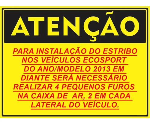 Imagem do produto Estribo Natural Plataforma Antiderrapante Ecosport 2015 2016