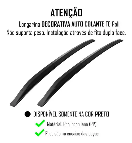 Imagem do produto Longarina Teto Kicks Modelo Original Tg Poli Preto Ou Prata
