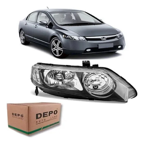 Imagem do produto Par Farol New Civic Lxl 2006 2007 2008 2009 2010 2011 Depo