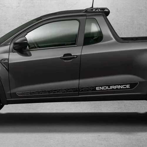 Imagem do produto Par Faixas Adesivas Laterais Nova Fiat Strada 2021 Preta Cor Cinza Sportinox