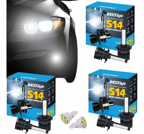 Kit 6 Super Led Farol E Milha 6000k Branco Frio + T10 Canbus
