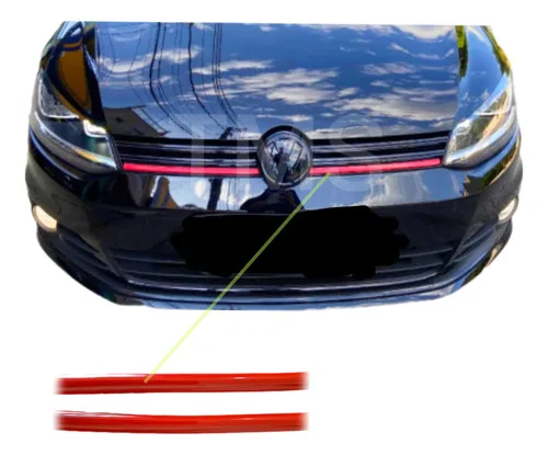 Friso Aplique Detalhe Vermelho Grade Fox Volkswagen