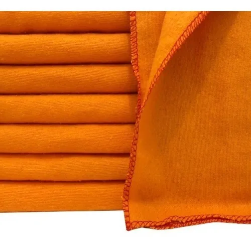 Imagem do produto Flanela Laranja 30x40 Para Limpeza Geral - 12 Unidades