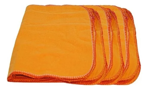 Imagem do produto Flanela Laranja 30x40 Para Limpeza Geral - 12 Unidades