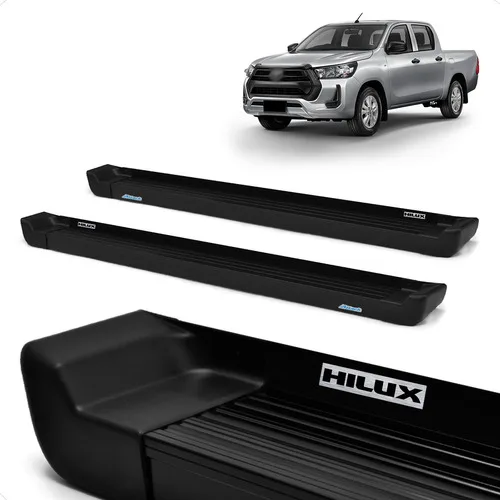 Estribo Hilux Cabine Dupla 2020 2021 2022 Prime Preto