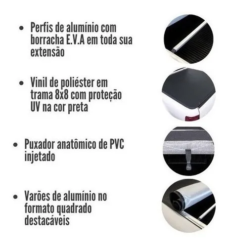 Imagem do produto Capota Maritima Kit Vedação Caçamba Fiat Toro Freedom 2017