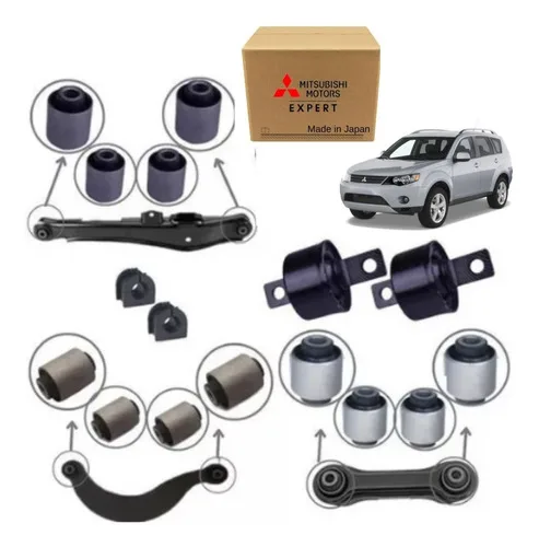 Jogo Kit 16 Buchas Suspensão Traseira Outlander 2006 A 2016