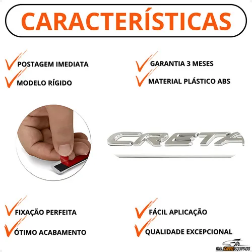 Imagem do produto Friso Branco Lateral Borrachão Creta 2016 A 2018