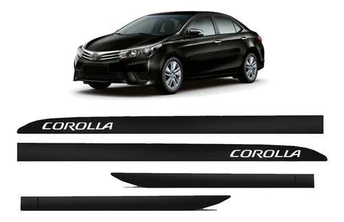 Jogo De Friso Lateral Slim Toyota Corolla Preto Eclipse 2020