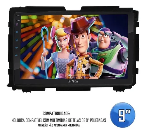 Imagem do produto Moldura 2 Din Honda Hr-v Black Piano 9 Polegadas Expex