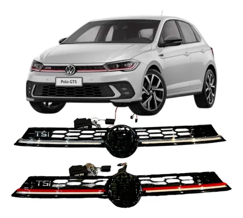Grade Frontal Polo Iluminada Led Colmeia Black Mod Gts 2023+