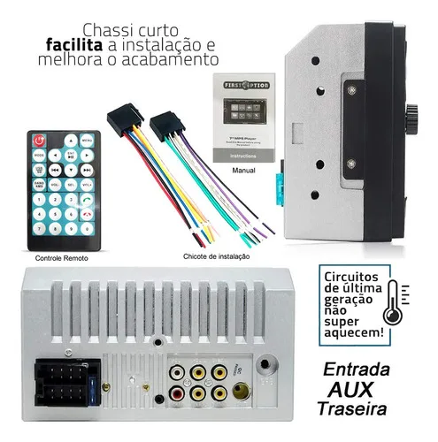 Imagem do produto Central Multimídia First Option 7810h Com Espelhamento E Bluetooth Cor Preto