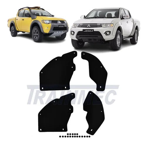 Imagem do produto Par Guarda Po Borracha Lonada L200 Triton +grampos Trainmec