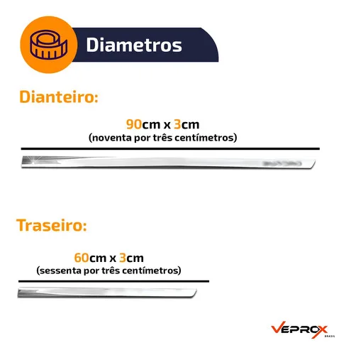 Imagem do produto Aplique Friso Cromado Nome Hrv 2015 2016 2017 2018 2019 Slim