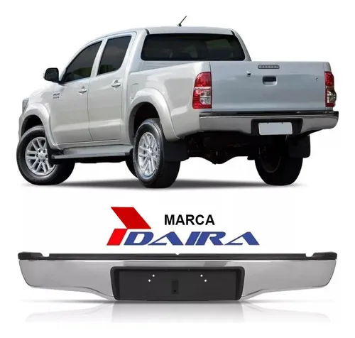 Imagem do produto Parachoque Traseiro Hilux 2005 A 2015 Cromado Com Pisante