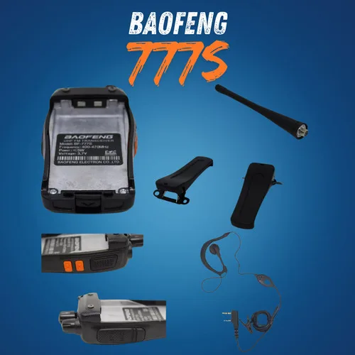 Imagem do produto Kit Par 2 Radio Baofeng 777s Walk Talk Comunicador 16 Canais
