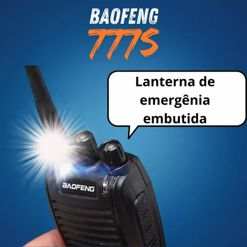 Imagem do produto Kit Par 2 Radio Baofeng 777s Walk Talk Comunicador 16 Canais