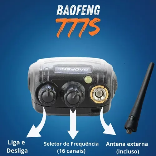 Imagem do produto Kit Par 2 Radio Baofeng 777s Walk Talk Comunicador 16 Canais